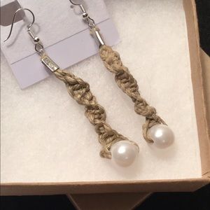 Silver Plated Pearl Drop Earrings